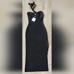 XSmall/Small Elegant Adika Black Halter Dress